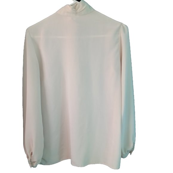 Paris Station Vintage Ecru Button Down Blouse M/L - Picture 3 of 3